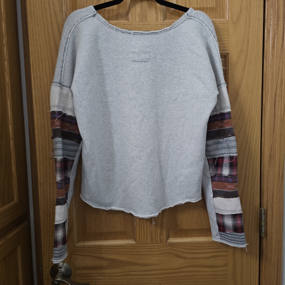 We The Free Textured Gray Top